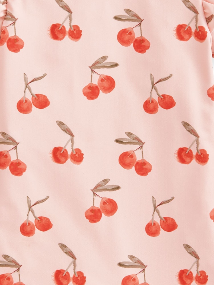 Mamas & Papas Pink Cherry Print SwimSuit - Image 3 of 3