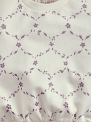 Mamas & Papas Cream Trellis Print Sweatshirt - Image 3 of 3