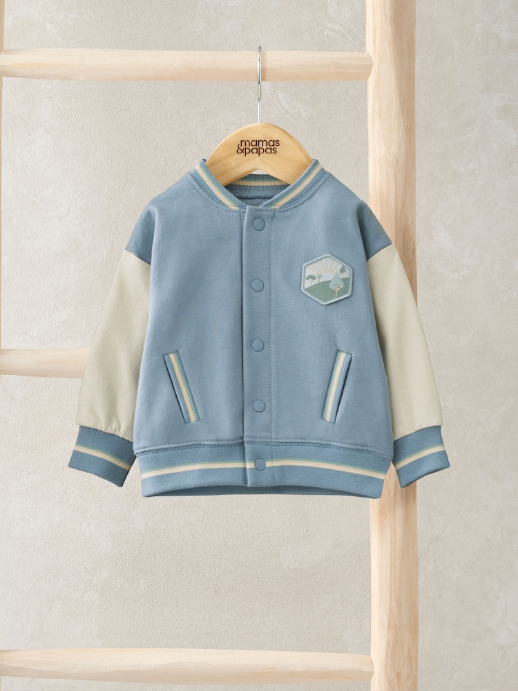 Mamas & Papas Blue Baseball Jacket - Image 1 of 3