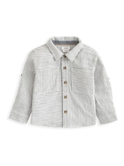 Mamas & Papas Blue Pinstripe Shirt - Image 2 of 3