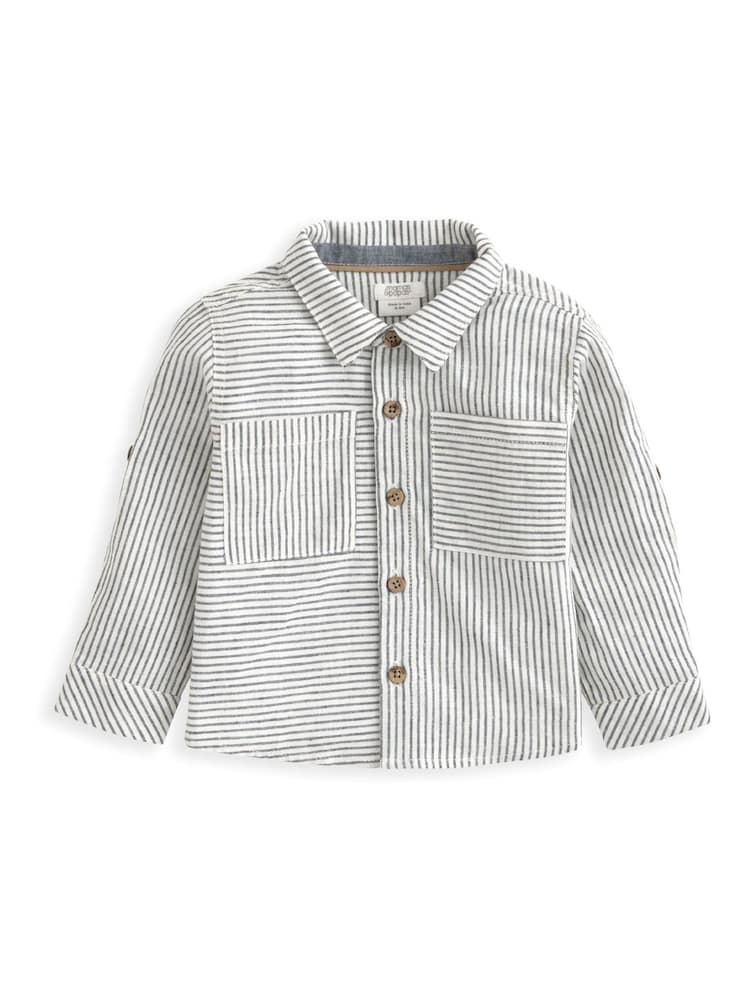 Mamas & Papas Blue Pinstripe Shirt - Bild 2 von 3 Mamas & Papas Blue Pinstripe Shirt - Bild 2 von 3