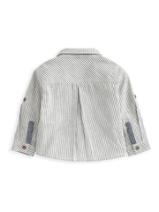 Mamas & Papas Blue Pinstripe Shirt - Image 3 of 3