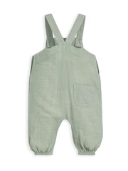 Mamas & Papas Green Dungaree and Bow 100% Cotton Headband Set - Image 8 of 9
