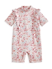 Mamas & Papas Floral Print Short Sleeve Rashsuit - Image 2 of 3