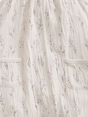Mamas & Papas Oversized Cream Lavender Print Romper - Image 3 of 3