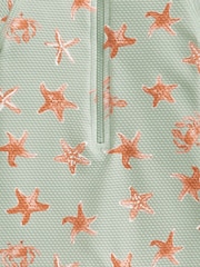 Mamas & Papas Green Star Fish Print Swimsuit - Image 3 of 3
