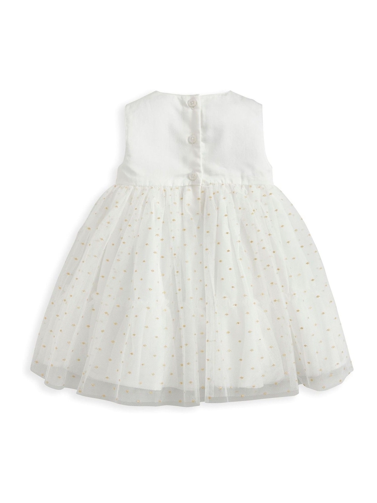 Mamas & Papas 3D Scattered Flower White Dress - Image 3 of 3