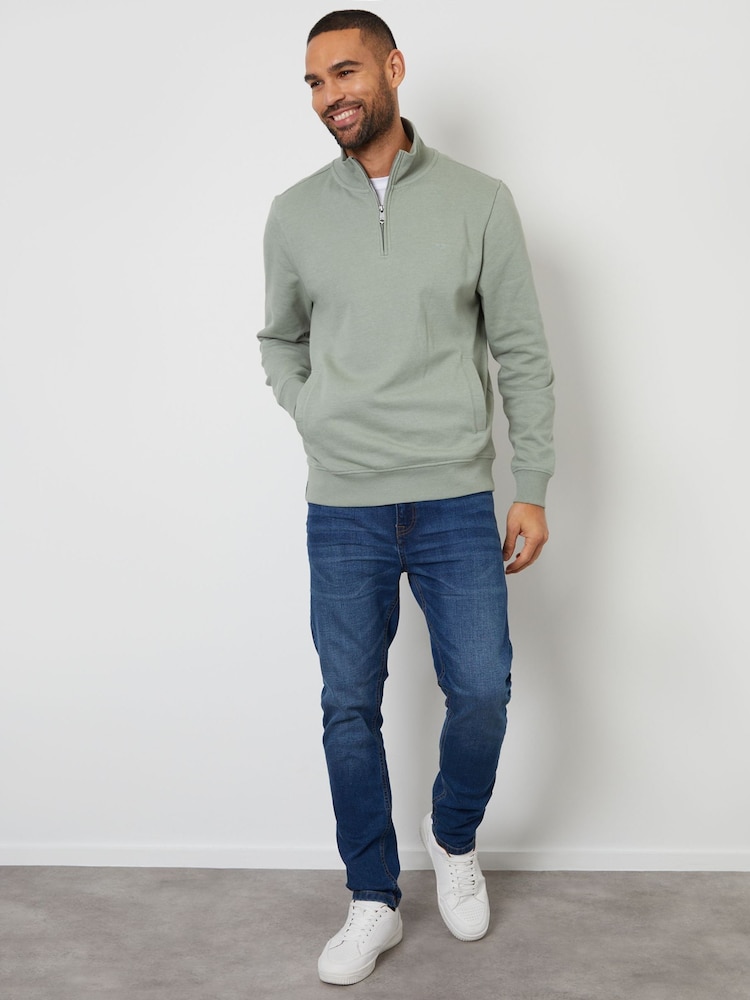 Salie - Threadbare Quarter Zip Neck Sweatshirt - Image 3 of 4