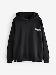 Threadbare Black Graphic Print Relaxed Fit Pullover Hoodie - Image 1 of 1