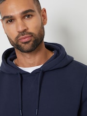 Blå - Threadbare Mock T-Shirt Pullover Hoodie - Bild 4 av 4