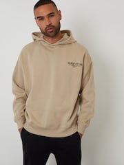 Threadbare Natural Graphic Print Relaxed Fit Pullover Hoodie - Image 2 of 5