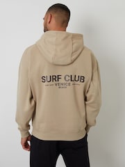 Threadbare Natural Graphic Print Relaxed Fit Pullover Hoodie - Image 3 of 5