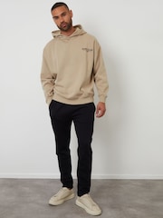 Threadbare Natural Graphic Print Relaxed Fit Pullover Hoodie - Image 4 of 5