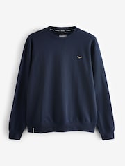 Threadbare Blue/Grey/Black Crew Neck Sweatshirts 3 Pack - Image 8 of 8