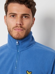 Threadbare Blue Quarter Zip Fleece Sweatshirt - Image 4 of 4