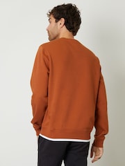 Threadbare Orange Mock Crew Neck Sweatshirt - Image 3 of 4