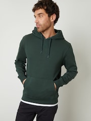 Skog Grön - Threadbare Mock T-Shirt Pullover Hoodie - Bild 1 av 4