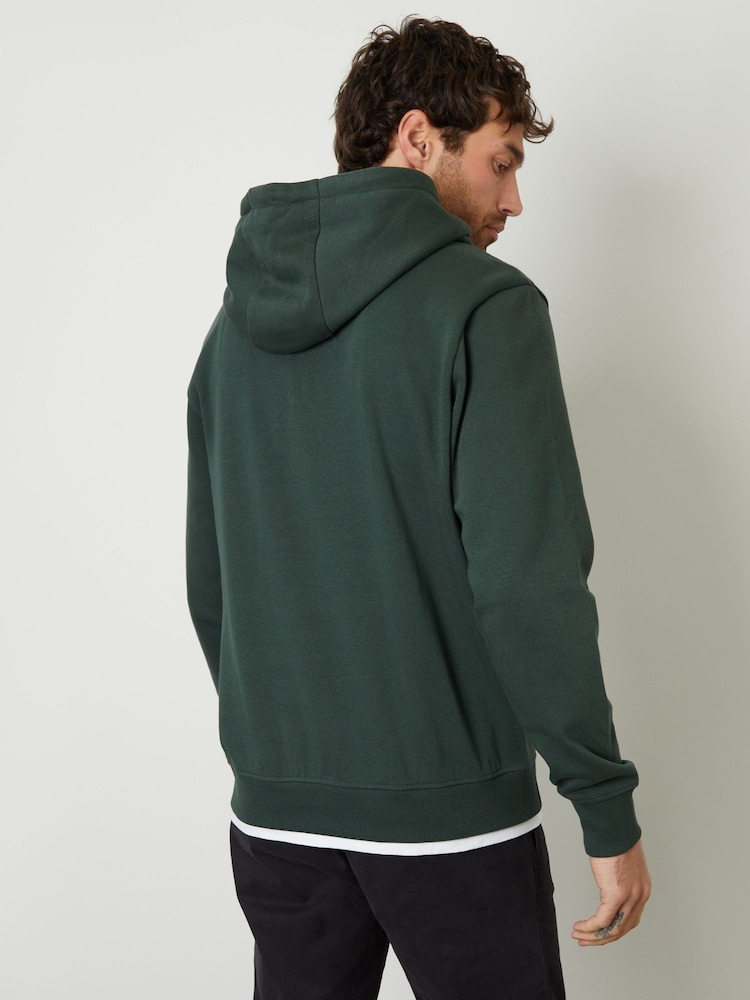 Травянисто-зеленого цвета - Threadbare Mock T-Shirt Hoodie - Изображение 2 из 4 Травянисто-зеленого цвета - Threadbare Mock T-Shirt Hoodie - Изображение 2 из 4