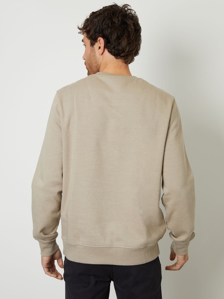 كريم - سترة رياضية بحافة رقبة مستديرة من Threadbare - صورة 2 من 4 كريم - سترة رياضية بحافة رقبة مستديرة من Threadbare - صورة 2 من 4