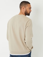 Threadbare Natural Mock Crew Neck Sweatshirt - Image 2 of 4