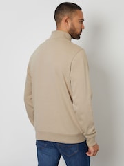 Threadbare Natural Quarter Zip Neck Sweatshirt - Image 2 of 4