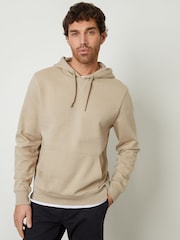 Threadbare Natural Mock T-Shirt Pullover Hoodie - Image 1 of 4