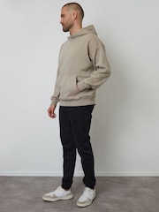Threadbare Cream Oversized Fit Pullover Hoodie - Image 3 of 4