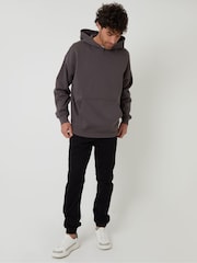 Threadbare Grey Oversized Fit Pullover Hoodie - Image 3 of 4