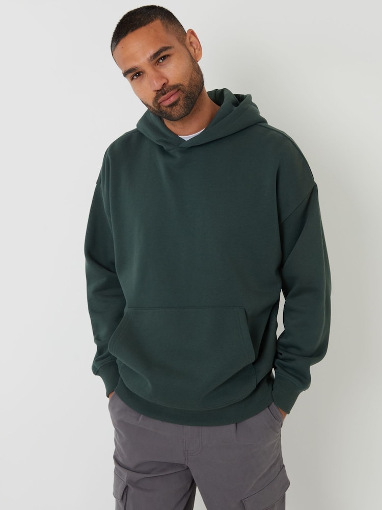Threadbare Green Oversized Fit Hoodie - Image 1 of 4 Threadbare Green Oversized Fit Hoodie - Image 1 of 4