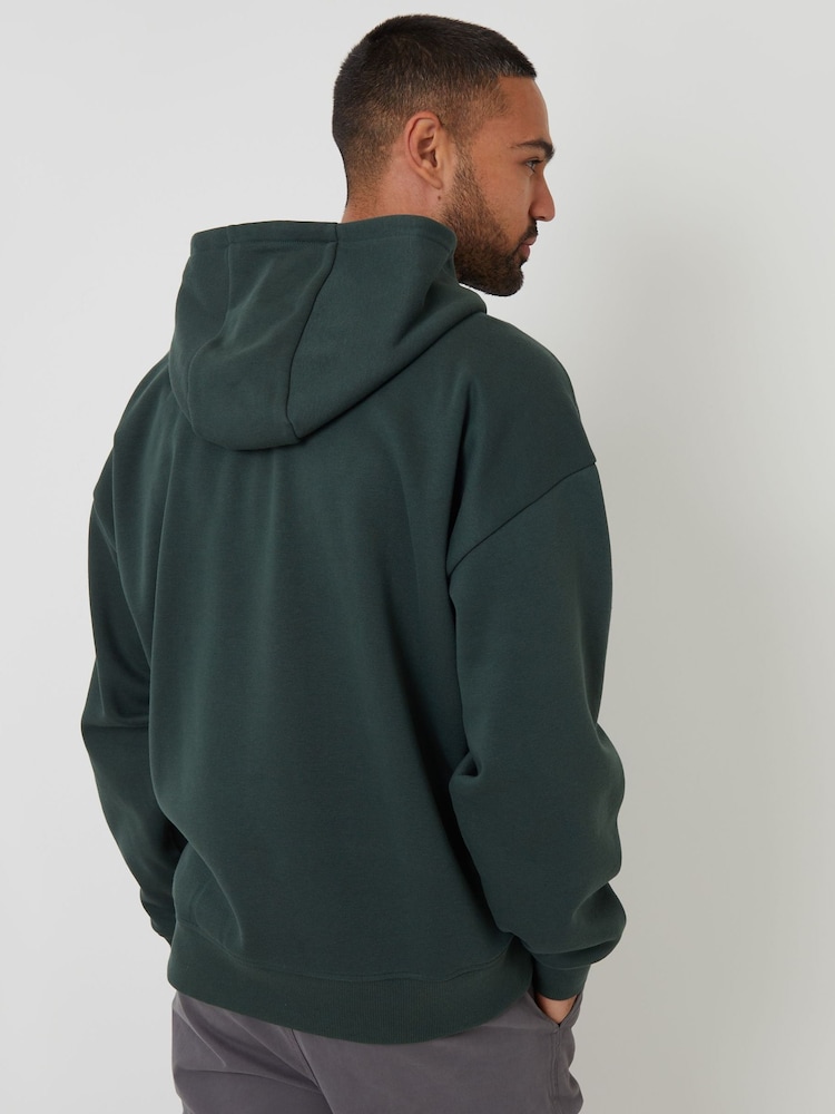 Threadbare Green Oversized Fit Hoodie - Image 2 of 4 Threadbare Green Oversized Fit Hoodie - Image 2 of 4