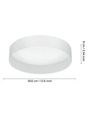 Eglo White Pasteri 1 Fabric LED Ceiling Light - Image 4 of 5