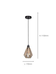 Eglo Black Adwickle Steel Pendant Light - Image 4 of 5