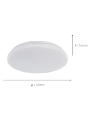 Eglo White Frania-S Plastic Ceiling Light - Image 4 of 5