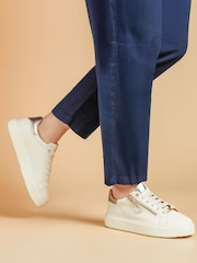 Jones Bootmaker Paulina Chunky Leather Trainers - Image 1 of 7