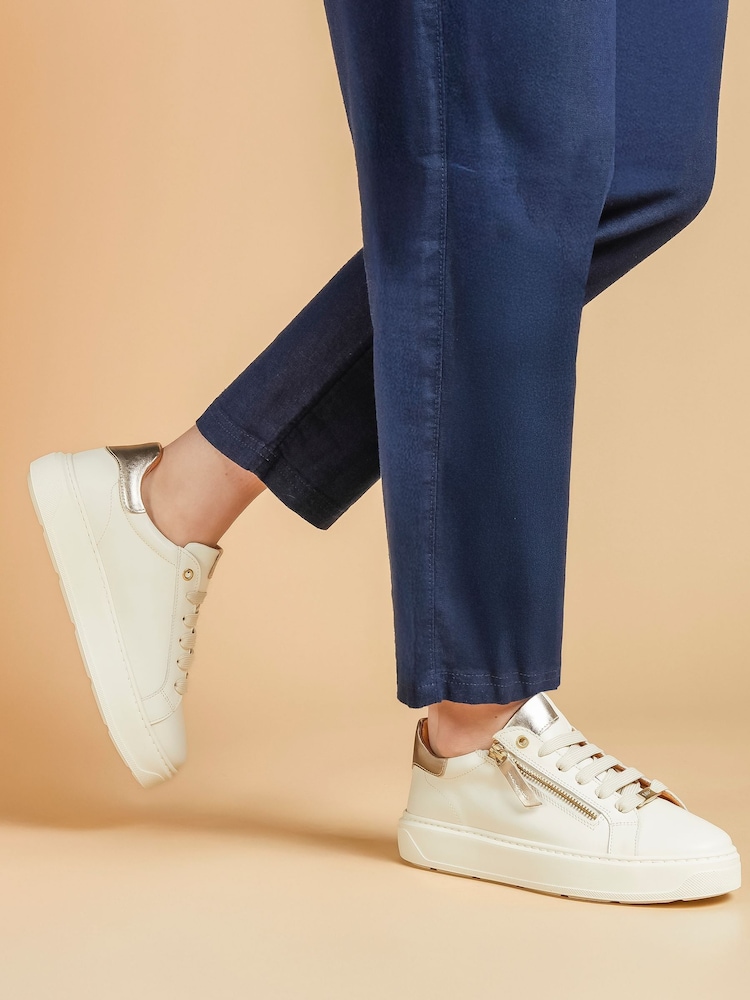 Jones Bootmaker Paulina Chunky Leather Trainers - Image 1 of 7