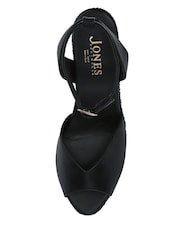 Черный - Кожаная танкетка на каблуке Jones Bootmaker Сандалии - Image 6 of 7