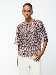 French Connection Pink Elyse Hallie Crinkle Blouses - Image 1 of 5