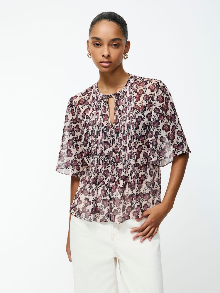 French Connection Pink Elyse Hallie Crinkle Blouses - Image 1 of 5