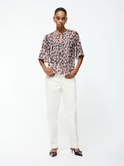 French Connection Pink Elyse Hallie Crinkle Blouses - Image 2 of 5