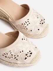 Linzi Cream Kayla Closed-Toe Wedges With Cut-Out Detailing - Image 5 of 5