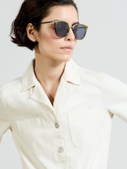 French Connection Dana Denim 100% Cotton Playsuit - صورة 4 من 5