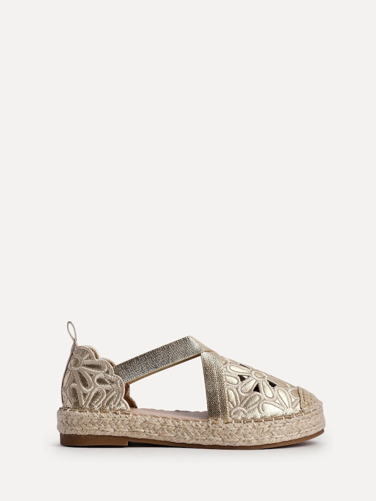Linzi Jillian Embroided Crossover Front Strap Low Wedges - Slika 2 iz 5