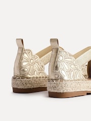 Linzi Jillian Embroided Crossover Front Strap Low Wedges - Slika 5 iz 5