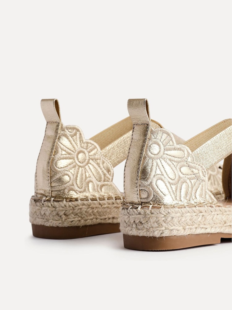 Linzi Jillian Embroided Crossover Front Strap Low Wedges - Slika 5 iz 5