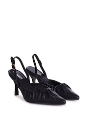 Linzi Black Espresso Espadrille Mule Sandals - Image 2 of 4