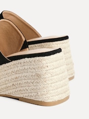 Linzi Black Espresso Espadrille Mule Sandals - Image 5 of 5