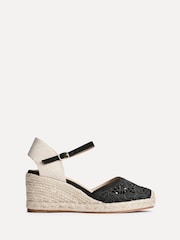 Linzi Black Kayla Closed-Toe Wedges With Cut-Out Detailing - Image 2 of 5