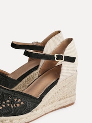 Linzi Black Kayla Closed-Toe Wedges With Cut-Out Detailing - Image 5 of 5