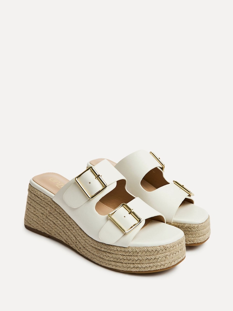 화이트 - 버클 디테일이 돋보이는 린지 임팩트 웨지 뮬 - 5의 이미지 5