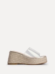 Linzi Gold Espresso Espadrille Mule Sandals - Image 2 of 5